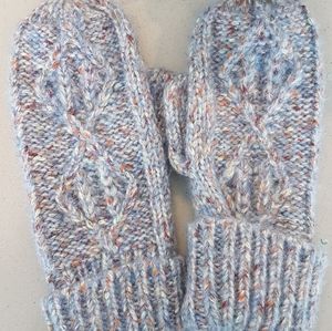 Simons - Mittens - wool - blue/orange